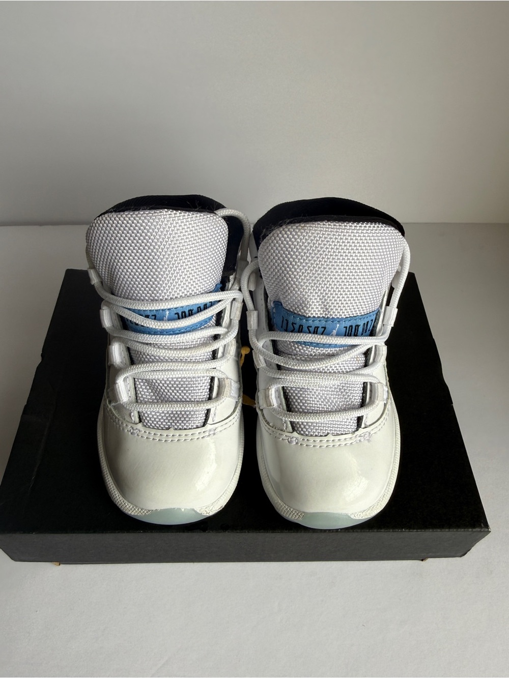 Jordan Kids White and Light Blue High-Top Sneakers